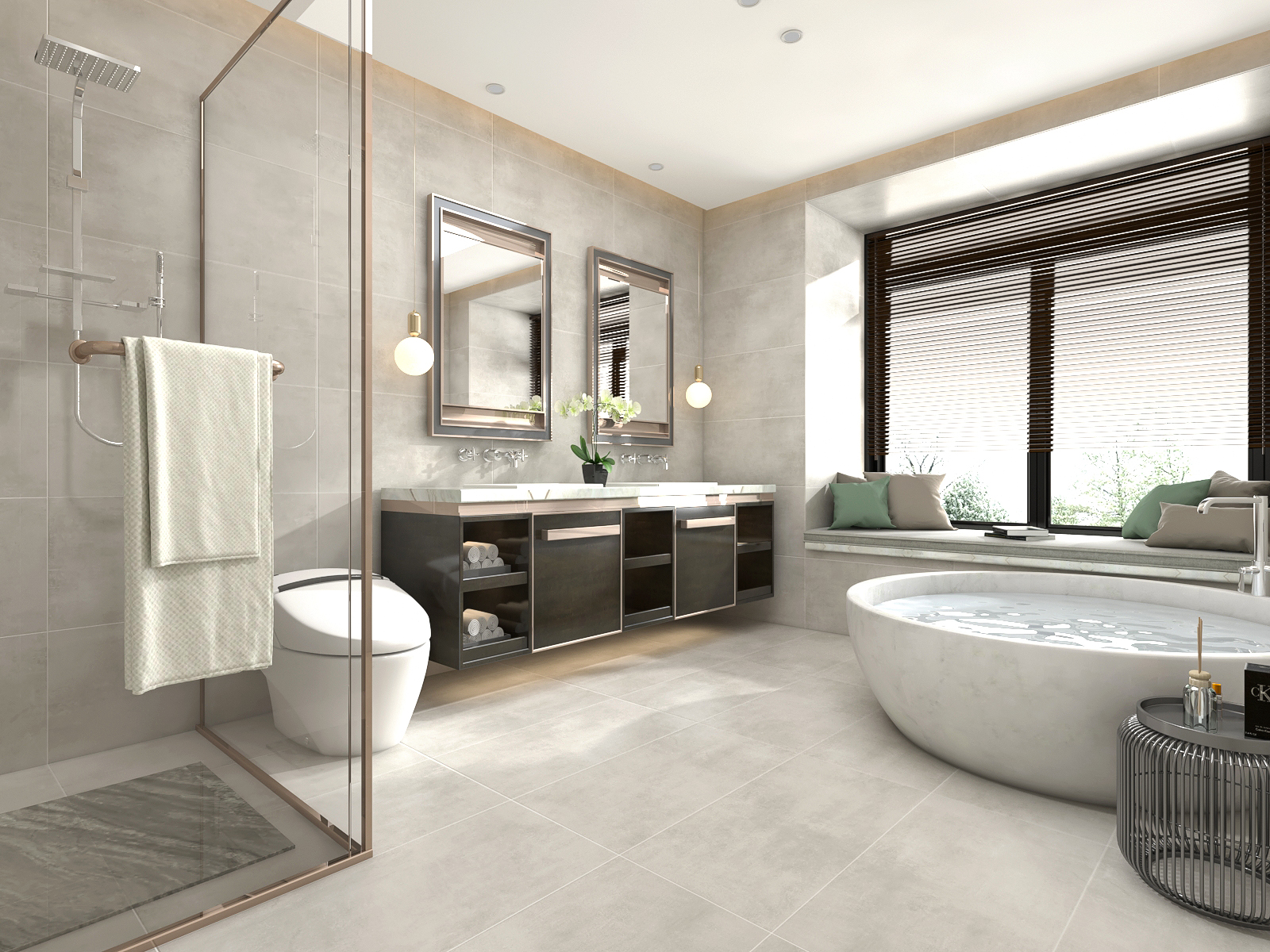 Gạch Vân Xi Măng Bê Tông 40x80cm Anchiano GD48101M - Gạch ốp lát nhà vệ sinh - Gạch lát sân